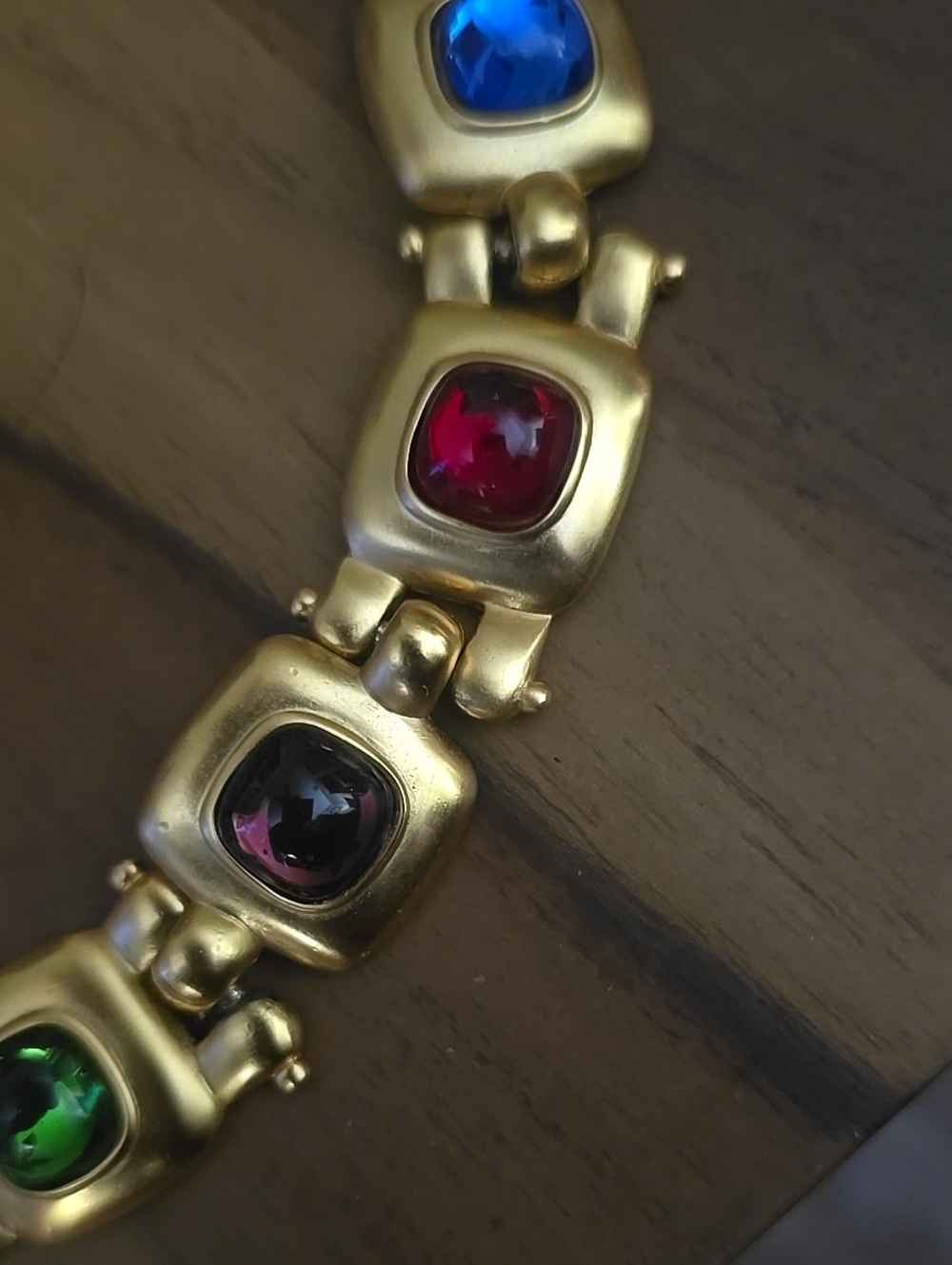 Anne Kline ,Multi-Color Gold Plated Stone Link Necklace - Women Jewelry - Picture 4 of 5